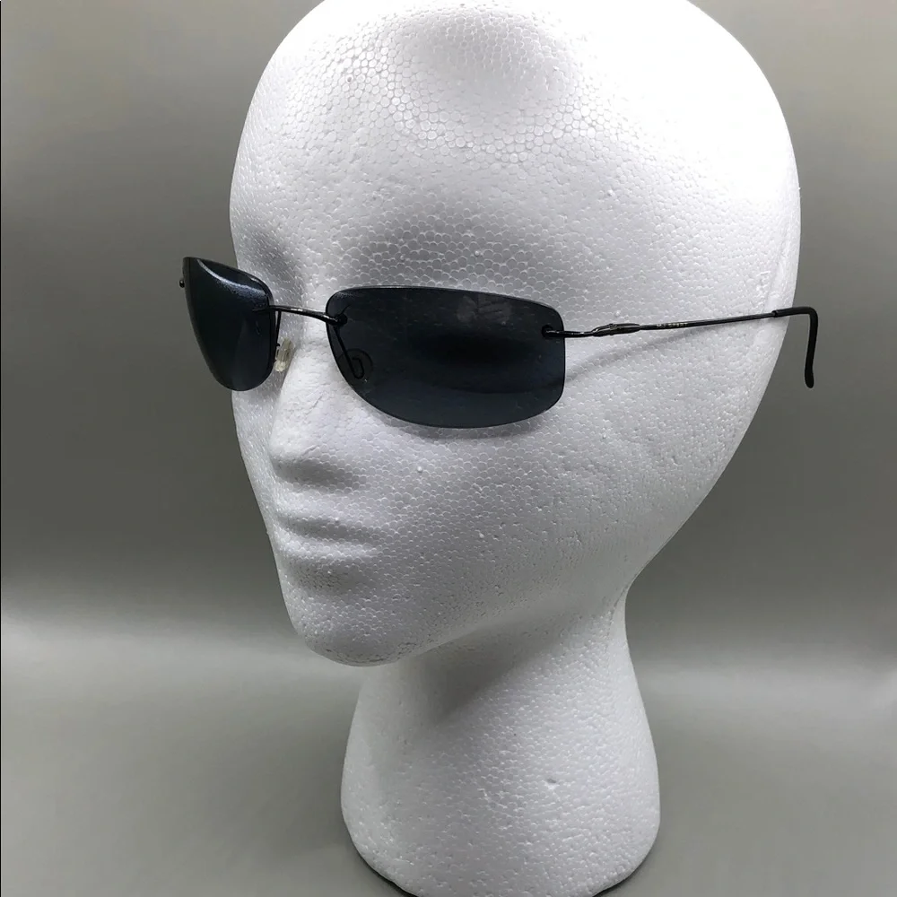 Maui Jim MJ450-02 Lahaina Polarized Stainless Gunmetal Sunglasses 59-19-130 FLAW